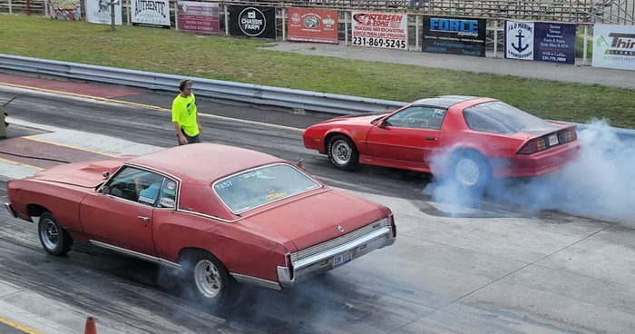 Northern Michigan Dragway - Pro Trophy Champs David Evans (Monte Carlo) And Kyle Kidder (Camaro) (newer photo)